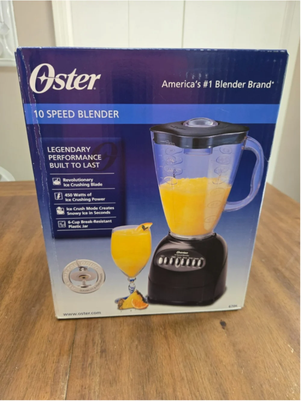 Oster Simple Blend 10 Speed Blender Black 450W 6-Cup Plastic Jar 6706 NEW SEALED